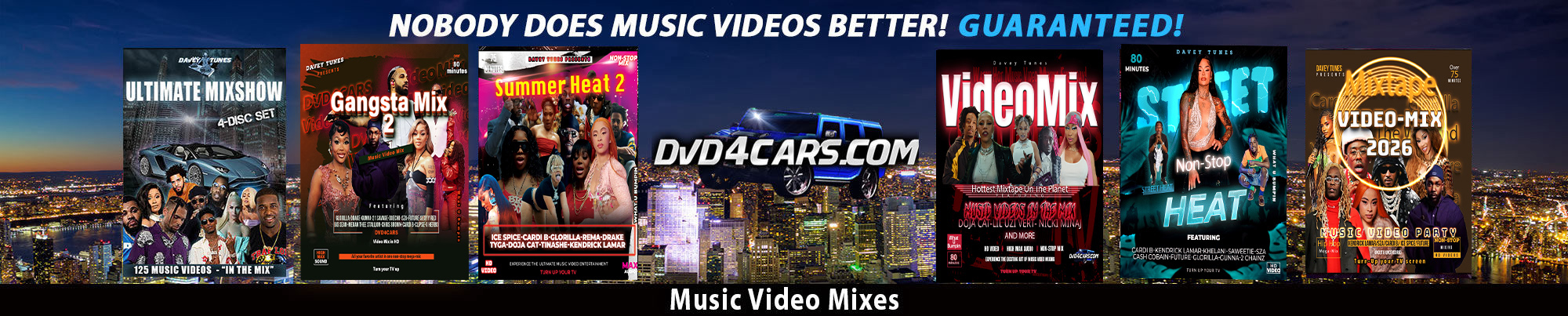 Music Video Mixes on DVD and HD MP4 Download | DVD4CARS